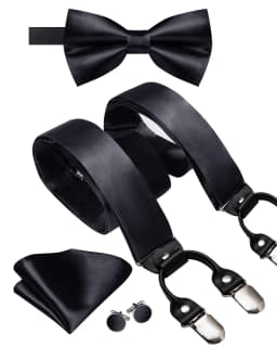 Elegant Gold Paisley Suspenders Men Real Leather Metal 6 Clips Braces Elastic Suspenders Trouser Straps Men's Gift
