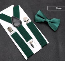 Kids Suspenders with Bowtie Fashion Children Bow Tie Set Boys Braces Girls Adjustable Suspenders Baby Wedding Ties Accessories