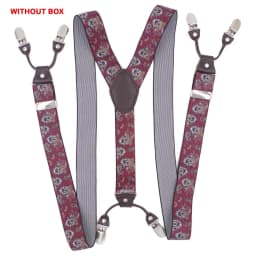 Fashion Suspenders Leather 6clips Braces Male Vintage Casual Suspensorio Tirante Trousers Strap Father/Husband's Gift 3.5*120cm