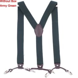 Fashion Suspenders Leather 6clips Braces Male Vintage Casual Suspensorio Tirante Trousers Strap Father/Husband's Gift 3.5*120cm