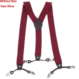Fashion Suspenders Leather 6clips Braces Male Vintage Casual Suspensorio Tirante Trousers Strap Father/Husband's Gift 3.5*120cm