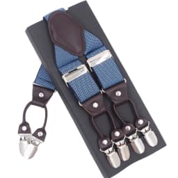 Fashion Suspenders Leather 6clips Braces Male Vintage Casual Suspensorio Tirante Trousers Strap Father/Husband's Gift 3.5*120cm