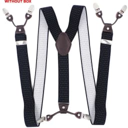 Fashion Suspenders Leather 6clips Braces Male Vintage Casual Suspensorio Tirante Trousers Strap Father/Husband's Gift 3.5*120cm