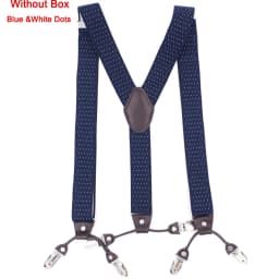 Fashion Suspenders Leather 6clips Braces Male Vintage Casual Suspensorio Tirante Trousers Strap Father/Husband's Gift 3.5*120cm