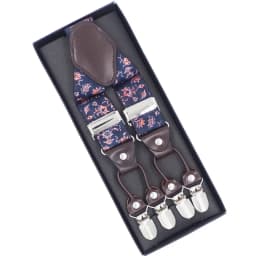 Fashion Suspenders Leather 6clips Braces Male Vintage Casual Suspensorio Tirante Trousers Strap Father/Husband's Gift 3.5*120cm