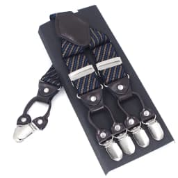 Fashion Suspenders Leather 6clips Braces Male Vintage Casual Suspensorio Tirante Trousers Strap Father/Husband's Gift 3.5*120cm