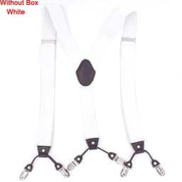 Fashion Suspenders Leather 6clips Braces Male Vintage Casual Suspensorio Tirante Trousers Strap Father/Husband's Gift 3.5*120cm