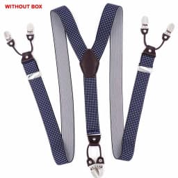 Fashion Suspenders Leather 6clips Braces Male Vintage Casual Suspensorio Tirante Trousers Strap Father/Husband's Gift 3.5*120cm