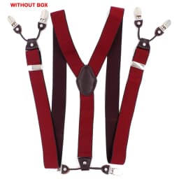 Fashion Suspenders Leather 6clips Braces Male Vintage Casual Suspensorio Tirante Trousers Strap Father/Husband's Gift 3.5*120cm