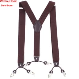 Fashion Suspenders Leather 6clips Braces Male Vintage Casual Suspensorio Tirante Trousers Strap Father/Husband's Gift 3.5*120cm