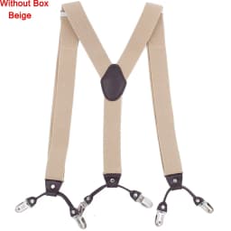 Fashion Suspenders Leather 6clips Braces Male Vintage Casual Suspensorio Tirante Trousers Strap Father/Husband's Gift 3.5*120cm