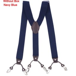 Fashion Suspenders Leather 6clips Braces Male Vintage Casual Suspensorio Tirante Trousers Strap Father/Husband's Gift 3.5*120cm
