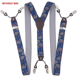 Fashion Suspenders Leather 6clips Braces Male Vintage Casual Suspensorio Tirante Trousers Strap Father/Husband's Gift 3.5*120cm