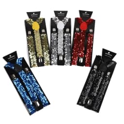 Shinning Sequin Suspenders For Men Woman Adjustable Y-back Elastic Strap Party Stage Performances Sequins Suspenders Decoration