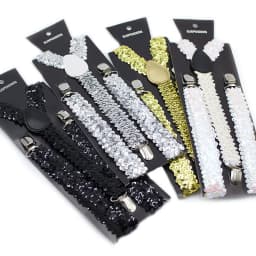 Shinning Sequin Suspenders For Men Woman Adjustable Y-back Elastic Strap Party Stage Performances Sequins Suspenders Decoration