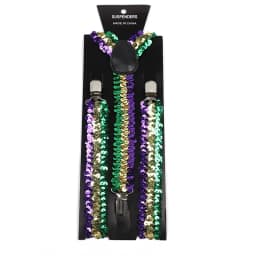Shinning Sequin Suspenders For Men Woman Adjustable Y-back Elastic Strap Party Stage Performances Sequins Suspenders Decoration
