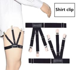Adjustable Shirt Holder Stays Elastic Men Suspenders Gentleman Leg Braces Business Tirantes Uniform Suspender Shirt Stay Present