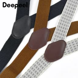 1Pc Adult Suspenders for Men 35mm Wide 6 Holes Button Elastic Strap Man Braces Suit Pants Jockstrap Men's Harness Accessories