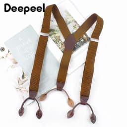 1Pc Adult Suspenders for Men 35mm Wide 6 Holes Button Elastic Strap Man Braces Suit Pants Jockstrap Men's Harness Accessories