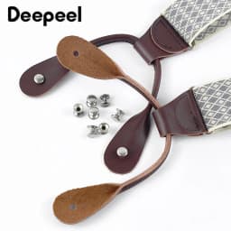 1Pc Adult Suspenders for Men 35mm Wide 6 Holes Button Elastic Strap Man Braces Suit Pants Jockstrap Men's Harness Accessories