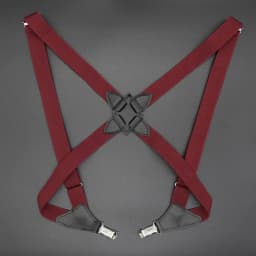 Fashion Vintage Suspenders for Adult Women Men 2.5cm Wide Cross-Over Back 2 Side Clips Adjustable Elastic Trouser Brace Straps