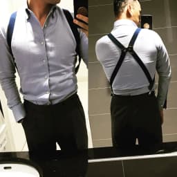 Fashion Vintage Suspenders for Adult Women Men 2.5cm Wide Cross-Over Back 2 Side Clips Adjustable Elastic Trouser Brace Straps