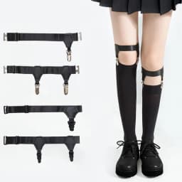 New 1pcs Women Sexy Punk Goth PU Leather Elastic Garter Leg Thigh Ring Clothing Accessory Leg Suspender Sexy Stockings Garters