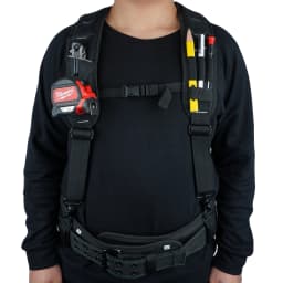 KUNN Tool Belt Suspenders Padded Carpenter Construction Electrician Work Suspender with Attachment Loops for Men