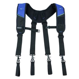 KUNN Tool Belt Suspenders Padded Carpenter Construction Electrician Work Suspender with Attachment Loops for Men