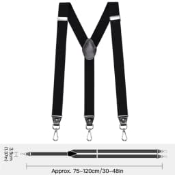 Heavy Duty Suspenders with Swivel Hooks for Men Work Jeans Y Back Big and Tall Adjustable Elastic Trouser Braces Belt Loop Strap