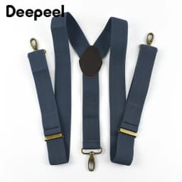 1Pc 3.5*120cm Adults Men's Suspenders 3 Clips Hook Buckle Man Harness Braces Elastic Strap Jockstrap Suspender Pants Accessories