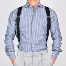 Fashion Suspenders for Men Side Clip Style 3.5cm Wide Heavy Duty Big Tall Adjustable Elastic Hip-Clip Trouser Braces Dad Gifts