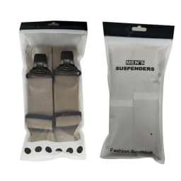 Heavy Duty Suspenders for Men Work Outdoor 3.8cm/1.5inch Y-back 3 Plastic Clips Adjustable Elastic Trouser Braces Strap Belt
