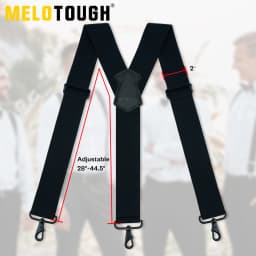 MELOTOUGH Suspenders for Men 2 Inch Wide Y Back Adjustable Elastic Big and Tall Suspenders with Swivel Hooks for Jeans