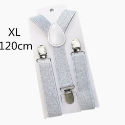 2.5CM Wide Gold Silver Elastic Strap Unisex Suspenders Adjustable Y back Adult Chirldren Men Women Boys Girls Braces For Party