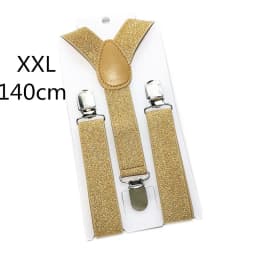 2.5CM Wide Gold Silver Elastic Strap Unisex Suspenders Adjustable Y back Adult Chirldren Men Women Boys Girls Braces For Party