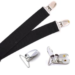 1Pair Men's Shirt Stays Leg Suspenders Strap Belt Adjustable Elastic Military Shirt Holders Tuckers Non Slip Clips Sock Garters
