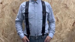 MELOTOUGH Men's Suspenders 2 Inch Wide Elastic Y Back Suspenders for Men Heavy Duty Suspender with Strong Clip for Pants