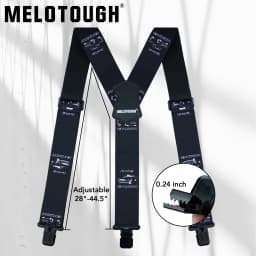 MELOTOUGH Men's Suspenders 2 Inch Wide Elastic Y Back Suspenders for Men Heavy Duty Suspender with Strong Clip for Pants