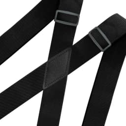 Heavy Duty Big Tall Suspenders with 4 Snap Hooks 3.5*120cm for Men Work Adjustable Elastic Trouser Brace Strap Belt Solid Black