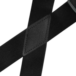 Heavy Duty Big Tall Suspenders with 4 Snap Hooks 3.5*120cm for Men Work Adjustable Elastic Trouser Brace Strap Belt Solid Black