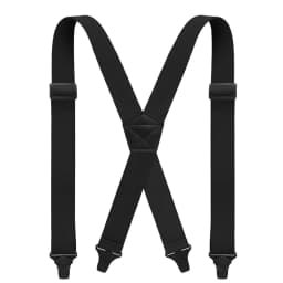 Men's Heavy Duty Big Tall Suspenders for Work, 3.8cm/1.5inch X-back 4 Strong Plastic Clips Adjustable Elastic Trouser Braces