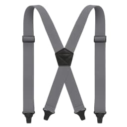 Men's Heavy Duty Big Tall Suspenders for Work, 3.8cm/1.5inch X-back 4 Strong Plastic Clips Adjustable Elastic Trouser Braces