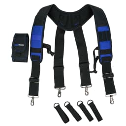 MELOTOUGH Work Suspenders Tool Belt Suspenders with Large Moveable Phone Holder
