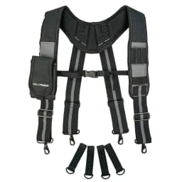 MELOTOUGH Work Suspenders Tool Belt Suspenders with Large Moveable Phone Holder