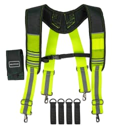 MELOTOUGH Work Suspenders Tool Belt Suspenders with Large Moveable Phone Holder