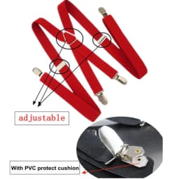 Adult Size Solid Color Men Suspenders 2.5CM Wide Elastic Strap X- Back Adjustable Braces for Women Pants Stays