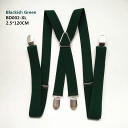 Adult Size Solid Color Men Suspenders 2.5CM Wide Elastic Strap X- Back Adjustable Braces for Women Pants Stays