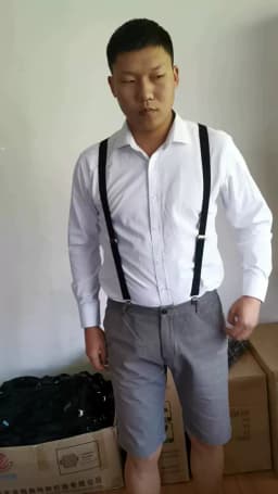 Adult Size Solid Color Men Suspenders 2.5CM Wide Elastic Strap X- Back Adjustable Braces for Women Pants Stays
