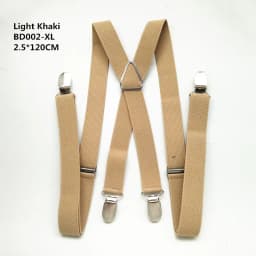 Adult Size Solid Color Men Suspenders 2.5CM Wide Elastic Strap X- Back Adjustable Braces for Women Pants Stays